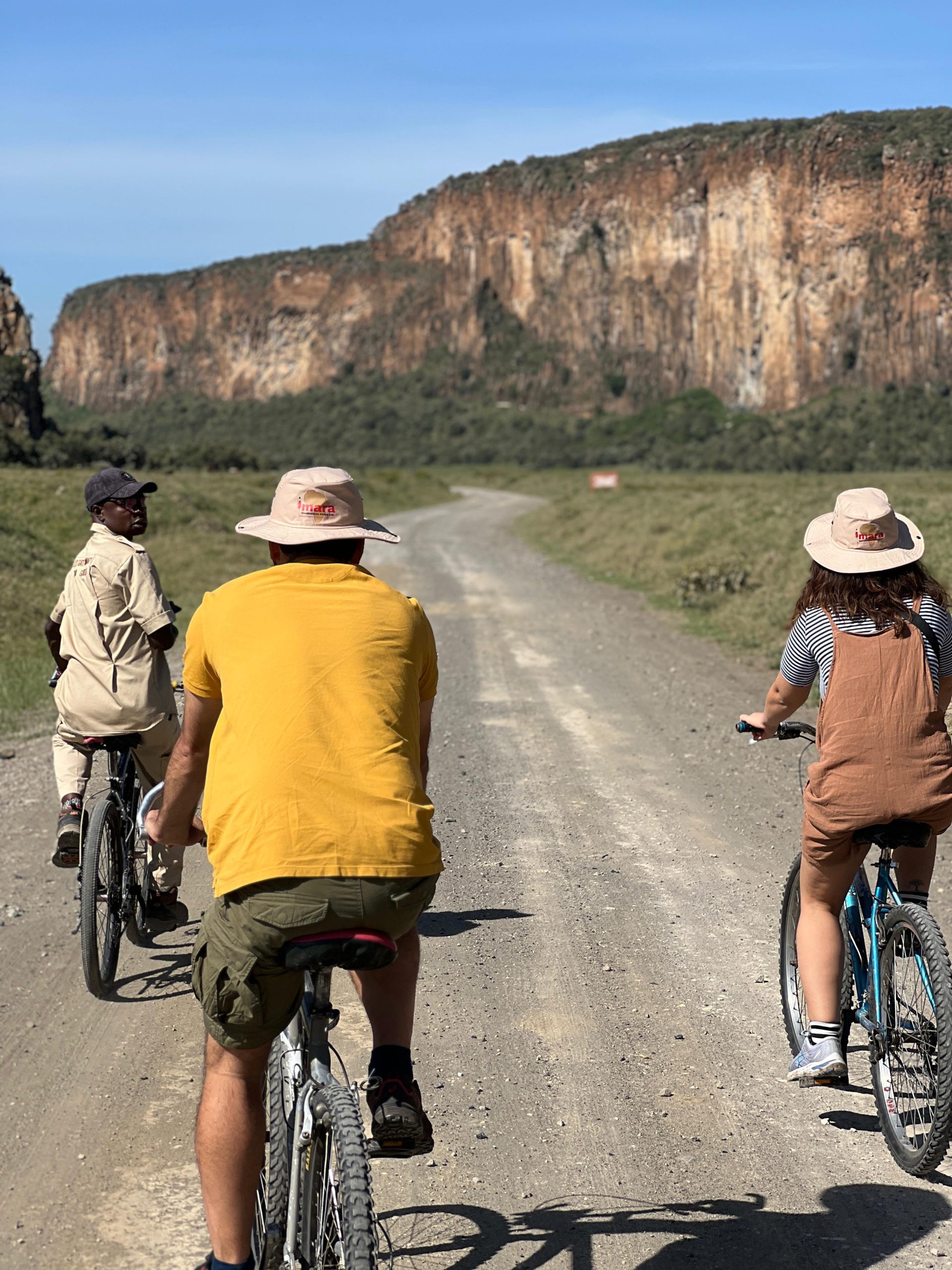 Our guests cycling in Hell’s Gate National Park